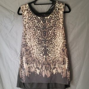 Animal Print, Tie Back Top